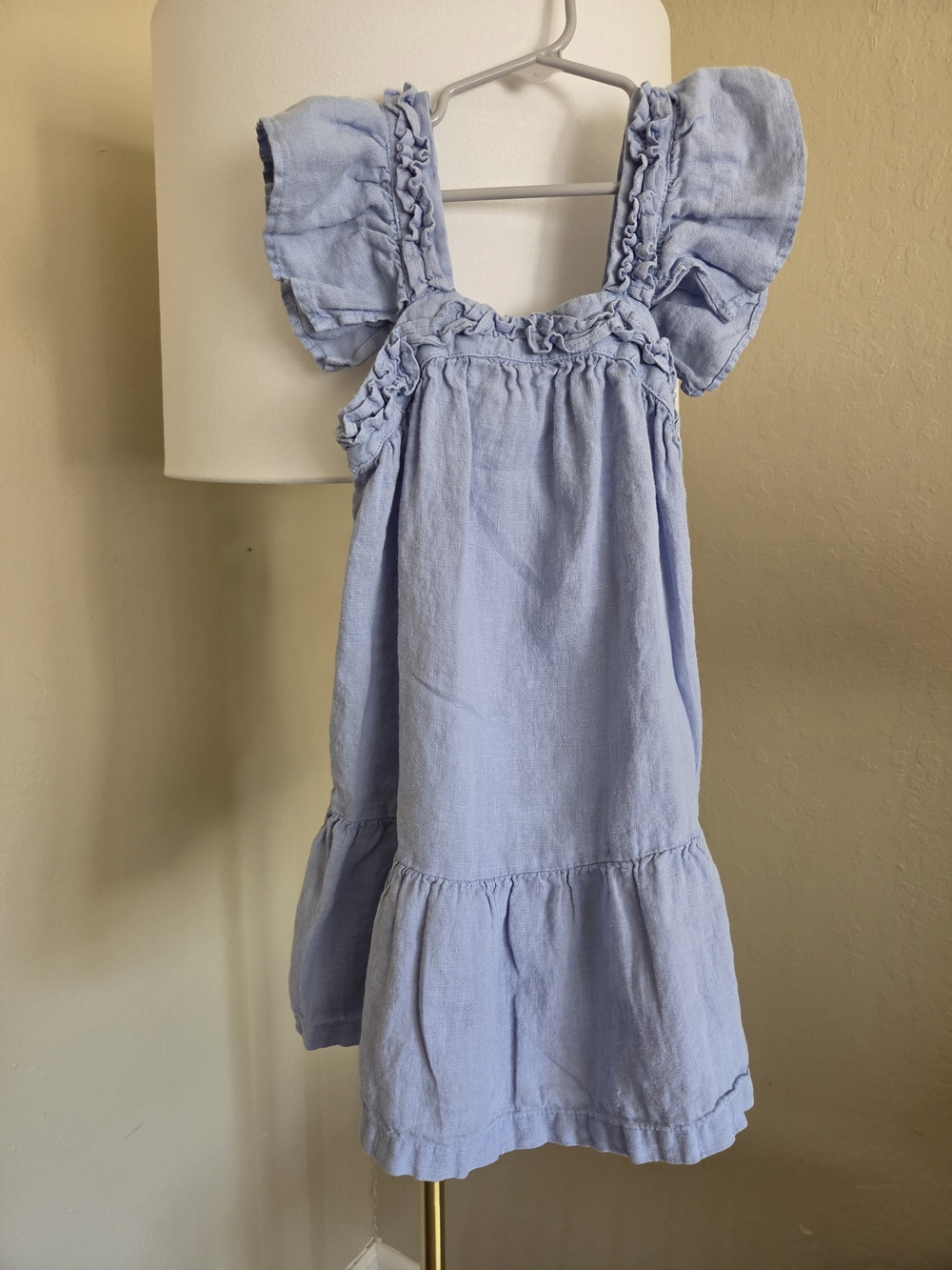 Zara Light Blue Ruffle Strap Sundress